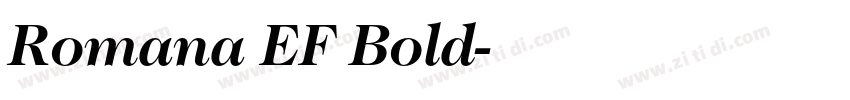Romana EF Bold字体转换